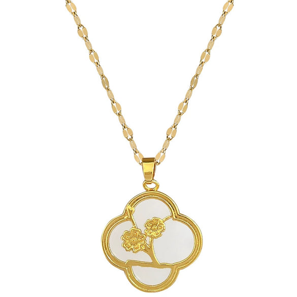 Titanium Steel And Copper Unisex Geometric Heavy Industry Necklace With Microinlaid Real Gold Plating And Diamond Design