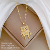 Titanium Steel And Copper Unisex Geometric Heavy Industry Necklace With Microinlaid Real Gold Plating And Diamond Design