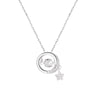 Titanium Steel And Copper Women's Fivepointed Star Pendant Clavicle Chain With Electroplating Design