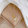 Titanium Steel And Copper Women's Geometric Style Planet Starry Sky Diamond Microinlay Necklace