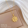 Titanium Steel And Copper Women's Geometric Style Planet Starry Sky Diamond Microinlay Necklace