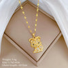 Titanium Steel And Copper Women's Geometric Style Planet Starry Sky Diamond Microinlay Necklace
