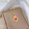 Titanium Steel And Copper Women's Geometric Style Planet Starry Sky Diamond Microinlay Necklace