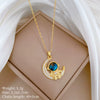 Titanium Steel And Copper Women's Geometric Style Planet Starry Sky Diamond Microinlay Necklace