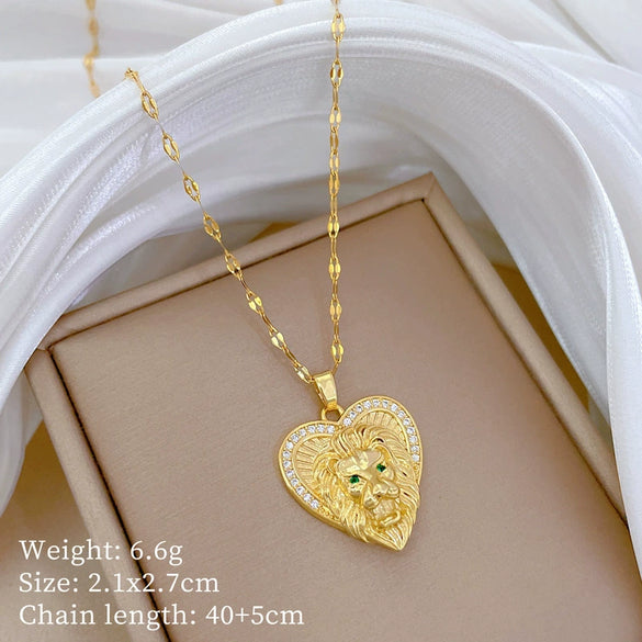 Titanium Steel And Copper Women's Geometric Style Planet Starry Sky Diamond Microinlay Necklace