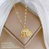 Titanium Steel And Copper Women's Geometric Style Planet Starry Sky Diamond Microinlay Necklace