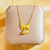 Titanium Steel And Copper Women's Light Luxury Necklace With Flowers Pattern And Electroplated Process