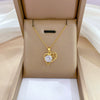 Titanium Steel And Copper Women's Love Heart Necklace With Diamond Microinlay And Geometric Design Cartoon Style