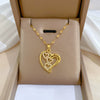 Titanium Steel And Copper Women's Love Heart Necklace With Diamond Microinlay And Geometric Design Cartoon Style