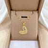 Titanium Steel And Copper Women's Love Heart Necklace With Diamond Microinlay And Geometric Design Cartoon Style