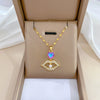 Titanium Steel And Copper Women's Love Heart Necklace With Diamond Microinlay And Geometric Design Cartoon Style
