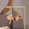 Titanium Steel And Shell Fruit Pendant Earrings For Women With Electroplating Process