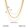 Titanium Steel And Stainless Steel Blade Chain Necklace Geometric Style Electroplating For Women