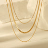 Titanium Steel And Stainless Steel Blade Chain Necklace Geometric Style Electroplating For Women