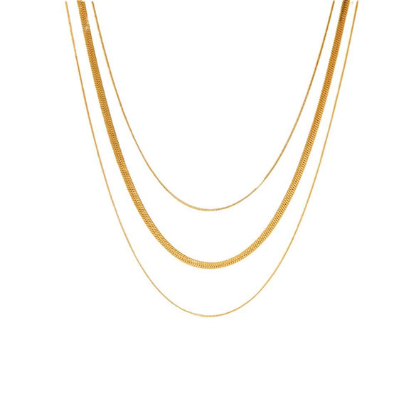 Titanium Steel And Stainless Steel Blade Chain Necklace Geometric Style Electroplating For Women