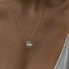 Titanium Steel And Stainless Steel Chain With Zircon And Diamond Square Twist Pendant Electroplating Geometric Style For Women