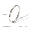 Titanium Steel And Stainless Steel Diamondencrusted Bow Zircon Women's Bracelet With Electroplating