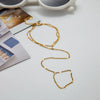 Titanium Steel And Stainless Steel Double Layer Women's Geometric Style Bracelet With Electroplating Design