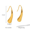 Titanium Steel And Stainless Steel Drop Earrings For Women With Geometric Style And Electroplating Treatment