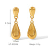 Titanium Steel And Stainless Steel Drop Earrings For Women With Geometric Style And Electroplating Treatment