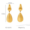 Titanium Steel And Stainless Steel Drop Earrings For Women With Geometric Style And Electroplating Treatment