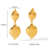 Titanium Steel And Stainless Steel Drop Earrings For Women With Geometric Style And Electroplating Treatment