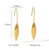 Titanium Steel And Stainless Steel Drop Earrings For Women With Geometric Style And Electroplating Treatment