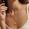 Titanium Steel And Stainless Steel Electroplated Geometric Snake Necklace For Women