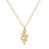 Titanium Steel And Stainless Steel Electroplated Geometric Snake Necklace For Women