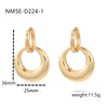 Titanium Steel And Stainless Steel Geometric Earrings With Vacuum Electroplating For Women