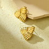 Titanium Steel And Stainless Steel Geometric Electroplated Women's Earrings Fashion Light Luxury Style