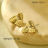 Titanium Steel And Stainless Steel Geometric Electroplated Women's Earrings Fashion Light Luxury Style