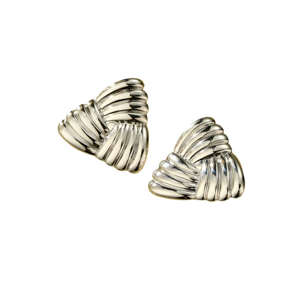 Titanium Steel And Stainless Steel Geometric Electroplated Women's Earrings Fashion Light Luxury Style