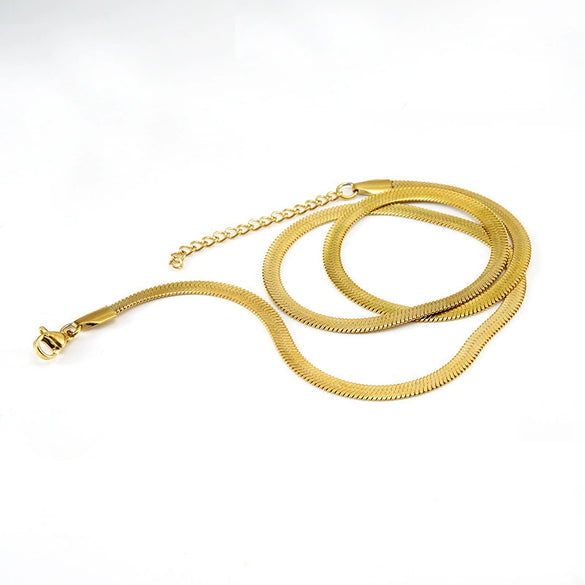 316L Stainless Steel And 316L Stainless Steel Geometric Hip Hop Blade Chain Clavicle Necklace With Electroplating