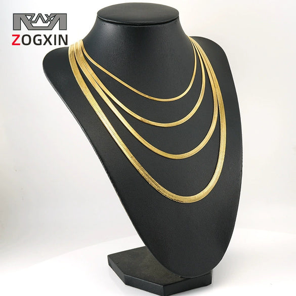 316L Stainless Steel And 316L Stainless Steel Geometric Hip Hop Blade Chain Clavicle Necklace With Electroplating