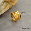 Titanium Steel And Stainless Steel Geometric Wide Edge Ring Plated With 18K Gold Light Luxury Style Jewelry