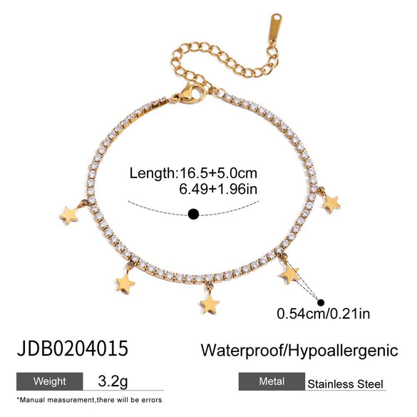 Titanium Steel And Stainless Steel Geometric Women's Necklace And Bracelet With Electroplating