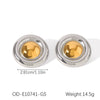 Titanium Steel And Stainless Steel Heartshaped Leaf Women's Earrings With Gold And Silver Color Matching Highend Niche Design Vacuum Plated And Electroplated