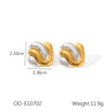 Titanium Steel And Stainless Steel Heartshaped Leaf Women's Earrings With Gold And Silver Color Matching Highend Niche Design Vacuum Plated And Electroplated