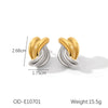 Titanium Steel And Stainless Steel Heartshaped Leaf Women's Earrings With Gold And Silver Color Matching Highend Niche Design Vacuum Plated And Electroplated