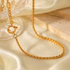 Titanium Steel And Stainless Steel Ins Style Geometric Clavicle Chain Necklace With 18K Goldplated Electroplating