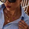 Titanium Steel And Stainless Steel Jewelry Electroplated Allmatch Necklace Earrings With Natural Stone