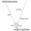 316L Stainless Steel And 316L Stainless Steel Jewelry Set With Flower Pattern And Electroplating For Women