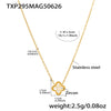 316L Stainless Steel And 316L Stainless Steel Jewelry Set With Flower Pattern And Electroplating For Women