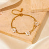 Titanium Steel And Stainless Steel Plant Flowers Stud Earring Bracelet Necklace Jewelry For Women