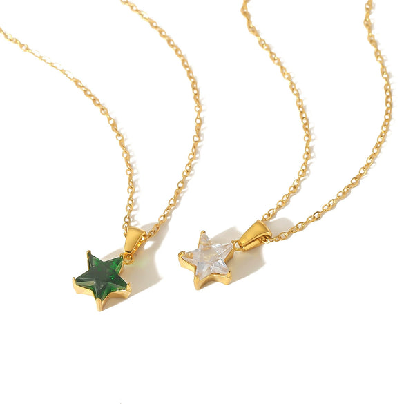 Titanium Steel And Stainless Steel Star Pendant Necklace Highend Fashion Unisex