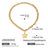 Titanium Steel And Stainless Steel Star Pendant Necklace With Electroplating Minimalist Design For Women
