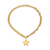 Titanium Steel And Stainless Steel Star Pendant Necklace With Electroplating Minimalist Design For Women