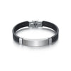 Titanium Steel And Stainless Steel Unisex Simple Geometric Sporty Buckle Bracelet With Electroplating
