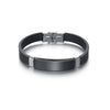 Titanium Steel And Stainless Steel Unisex Simple Geometric Sporty Buckle Bracelet With Electroplating